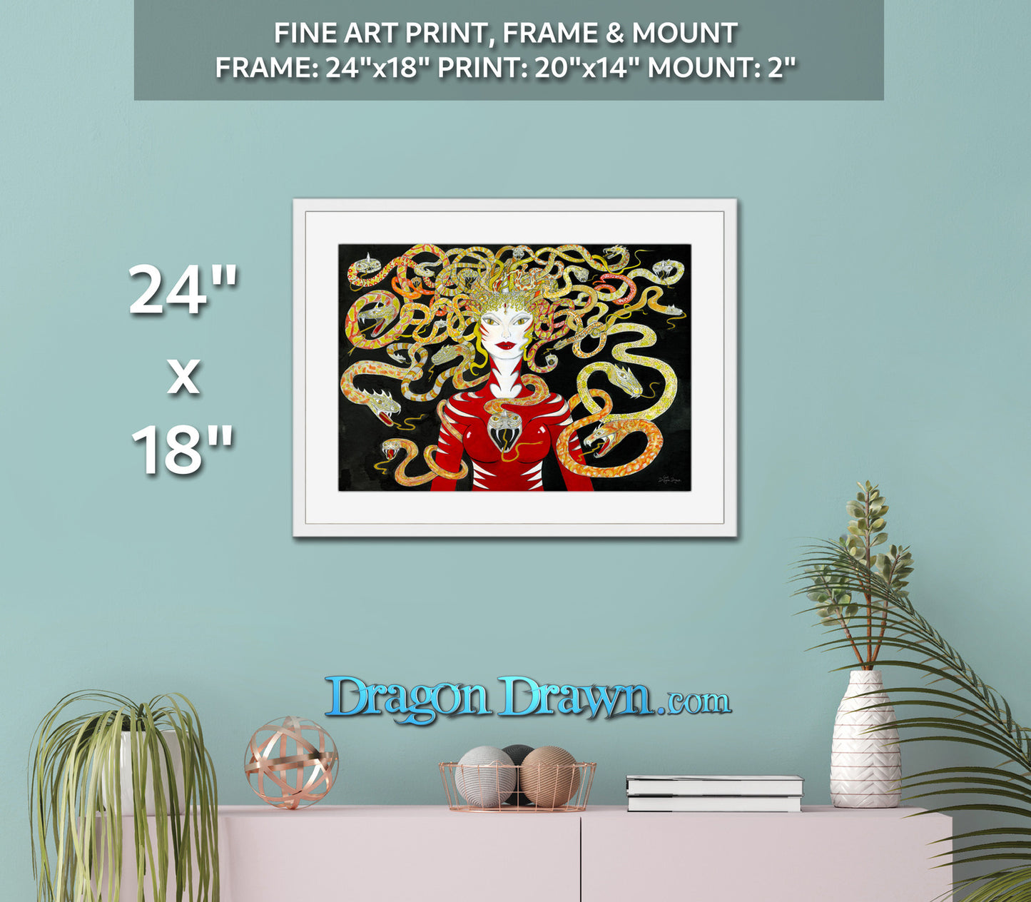 Daughter of Medusa Framed & Mounted Print