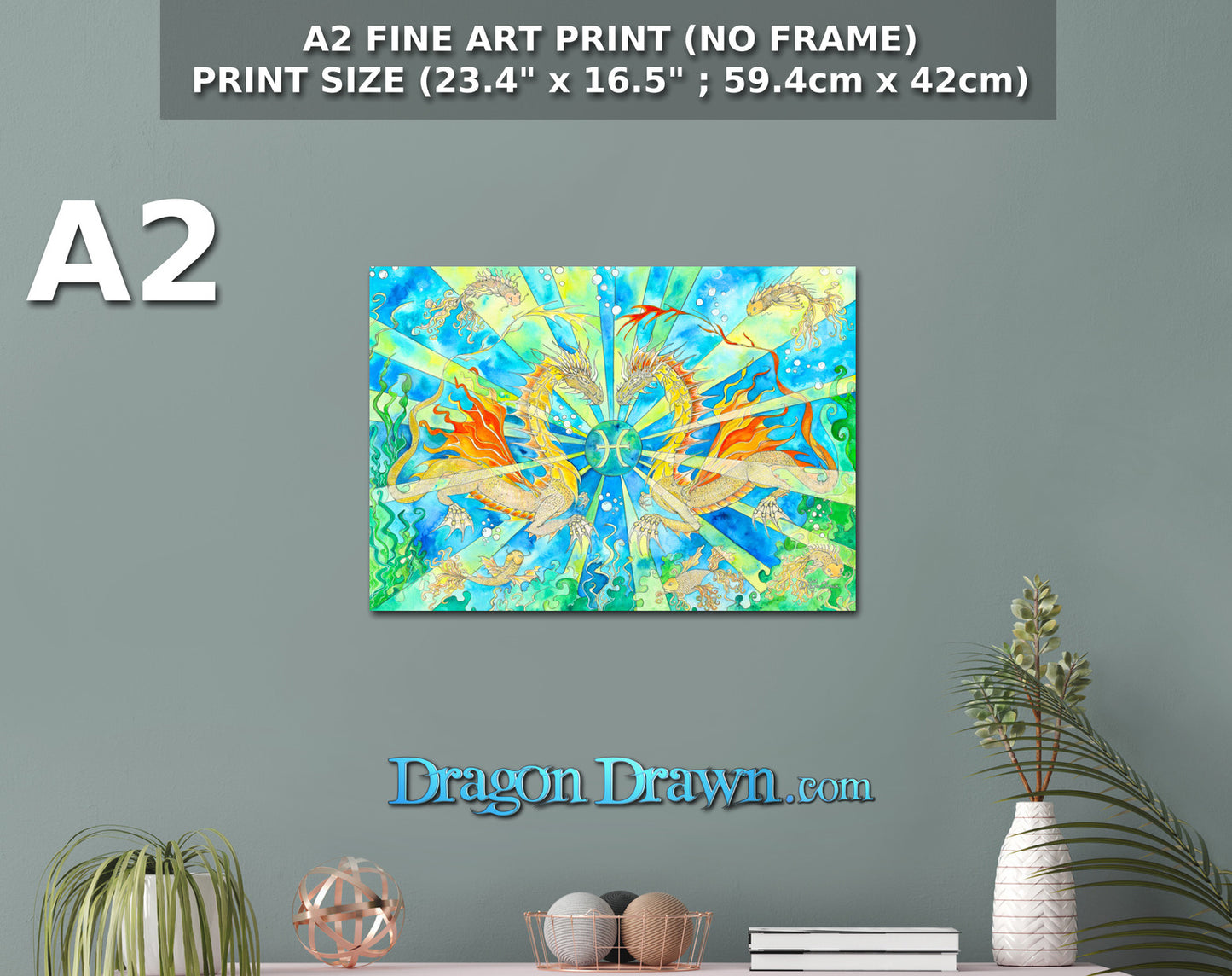 Dragons of Astrologica - Pisces Fine Art Print