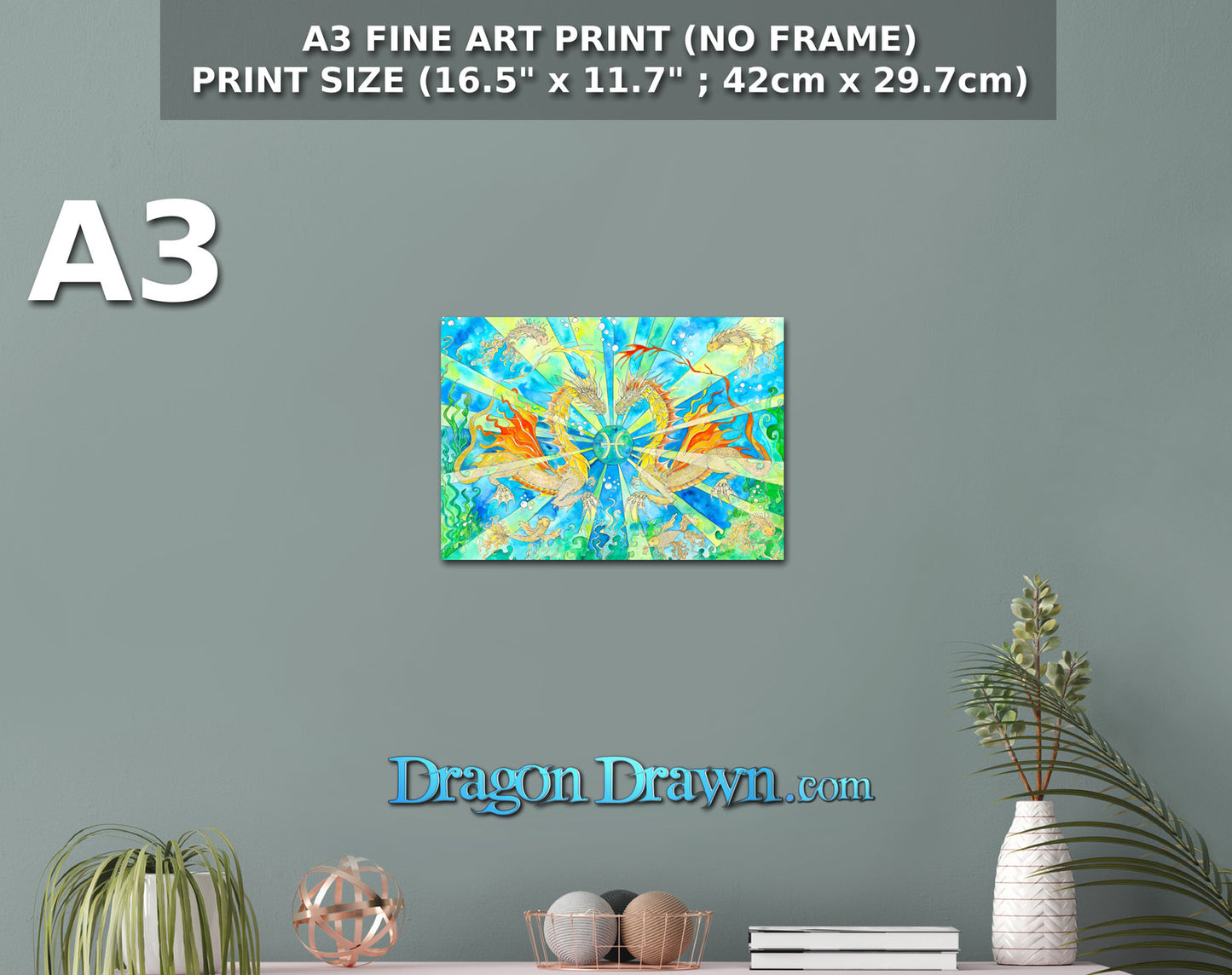 Dragons of Astrologica - Pisces Fine Art Print