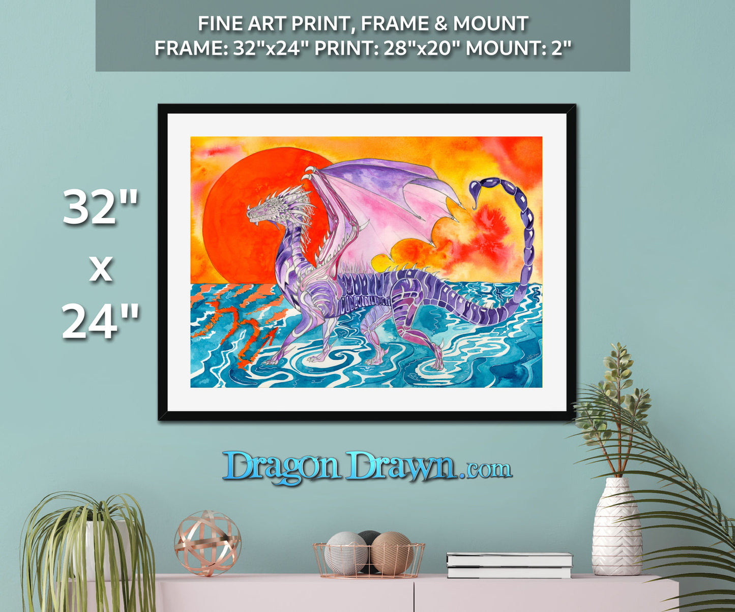 Dragons of Astrologica - Scorpio Framed & Mounted Print