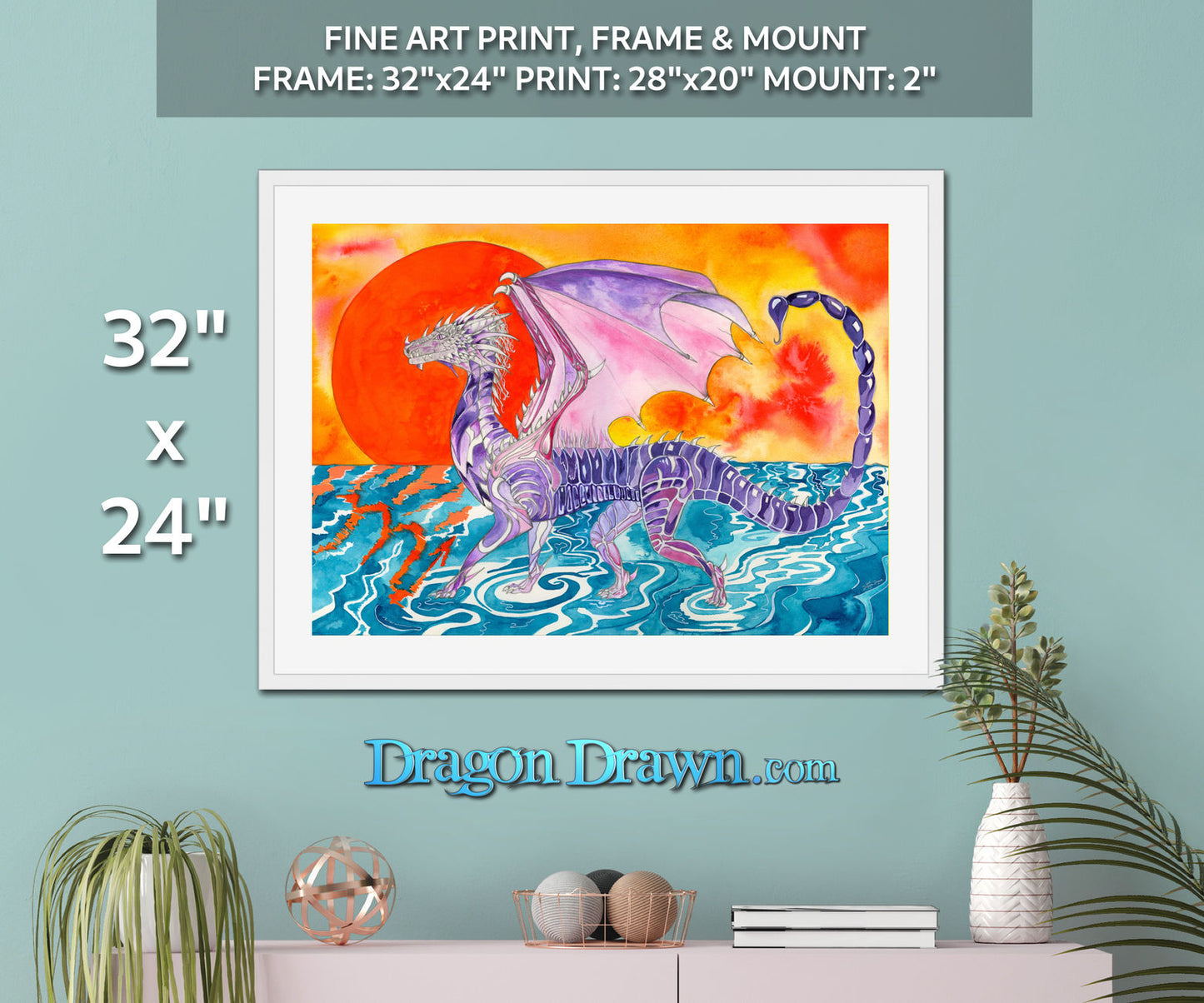 Dragons of Astrologica - Scorpio Framed & Mounted Print