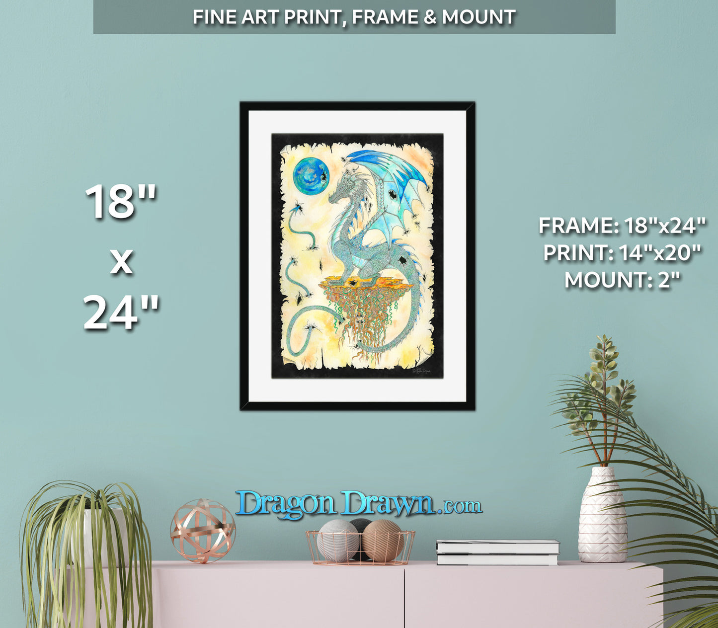 Lord Of The Blue Moon Framed & Mounted Print