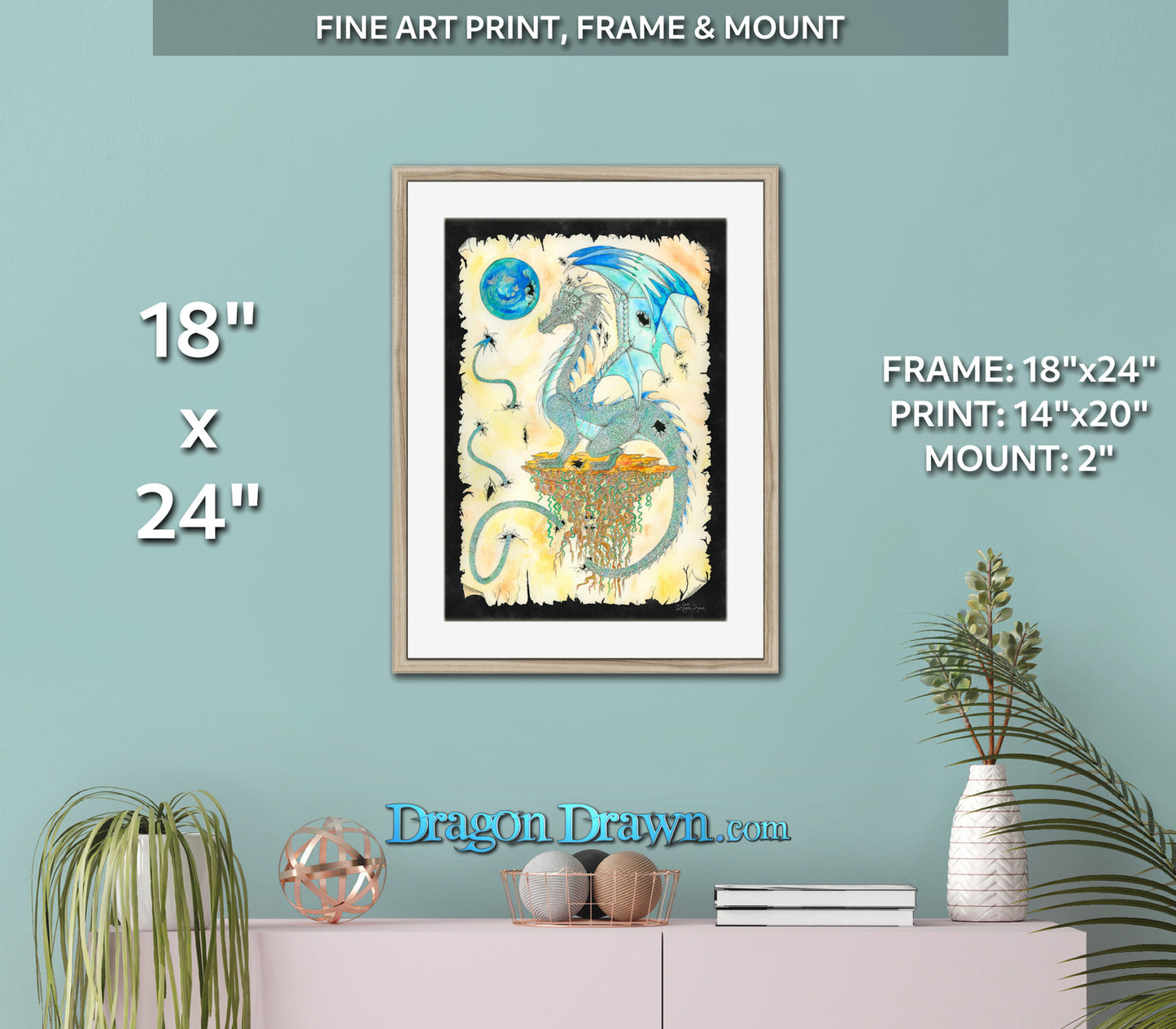 Lord Of The Blue Moon Framed & Mounted Print