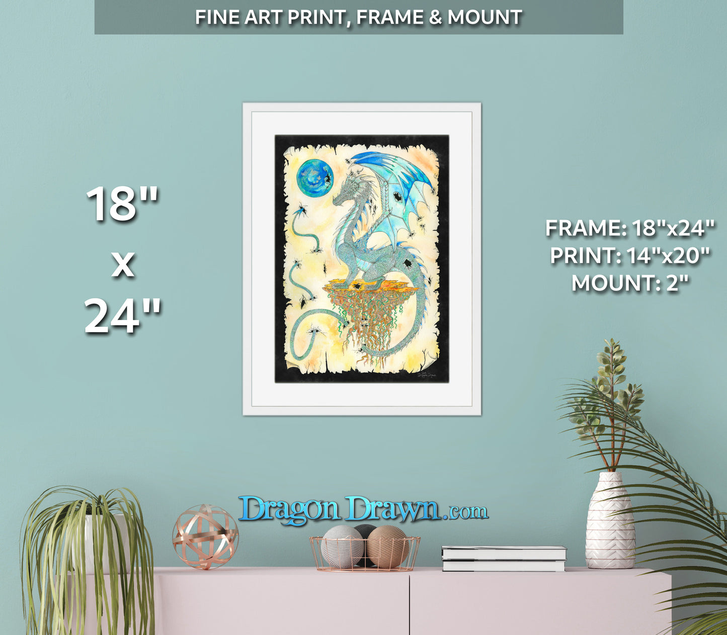 Lord Of The Blue Moon Framed & Mounted Print