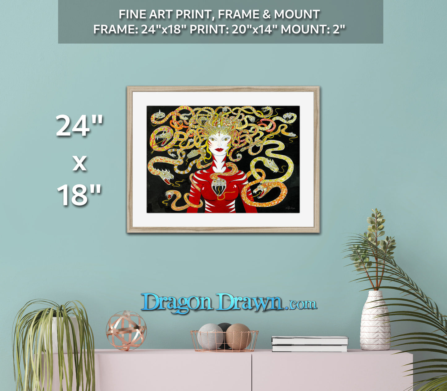 Daughter of Medusa Framed & Mounted Print