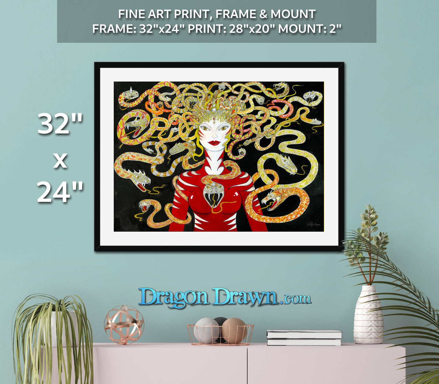 Daughter of Medusa Framed & Mounted Print