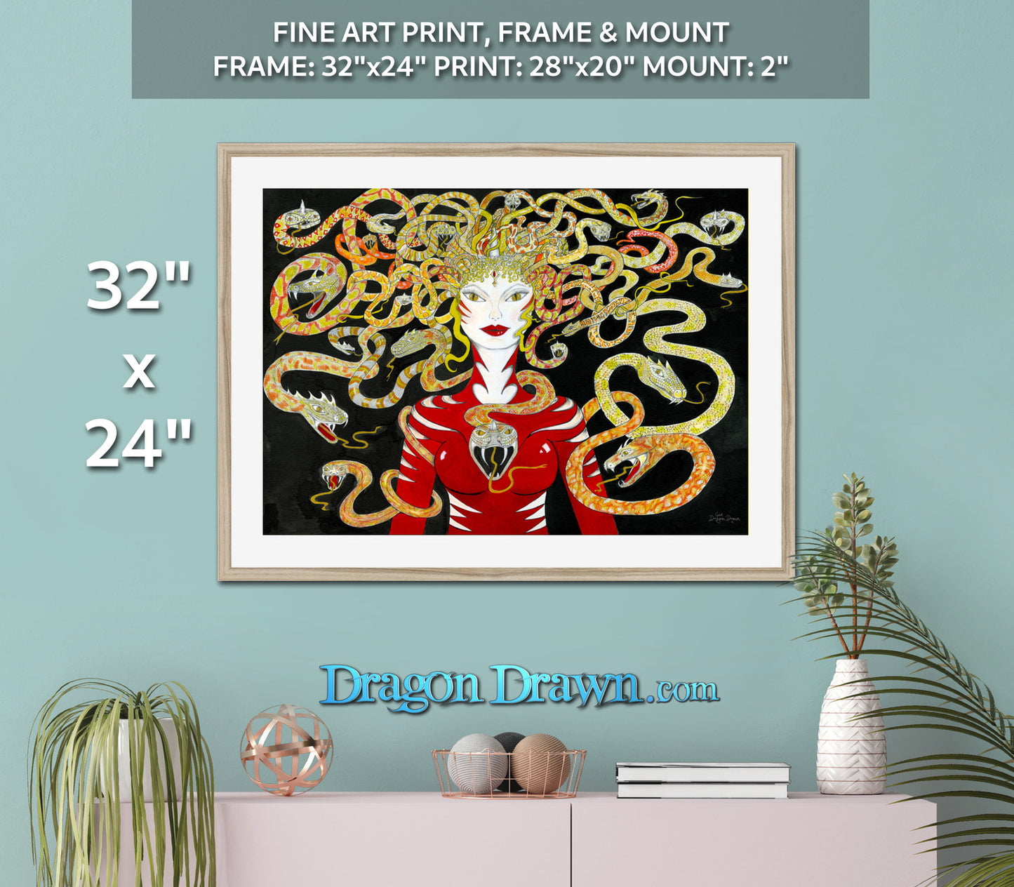 Daughter of Medusa Framed & Mounted Print