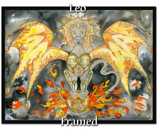 Dragons of Astrologica - Leo Framed Print