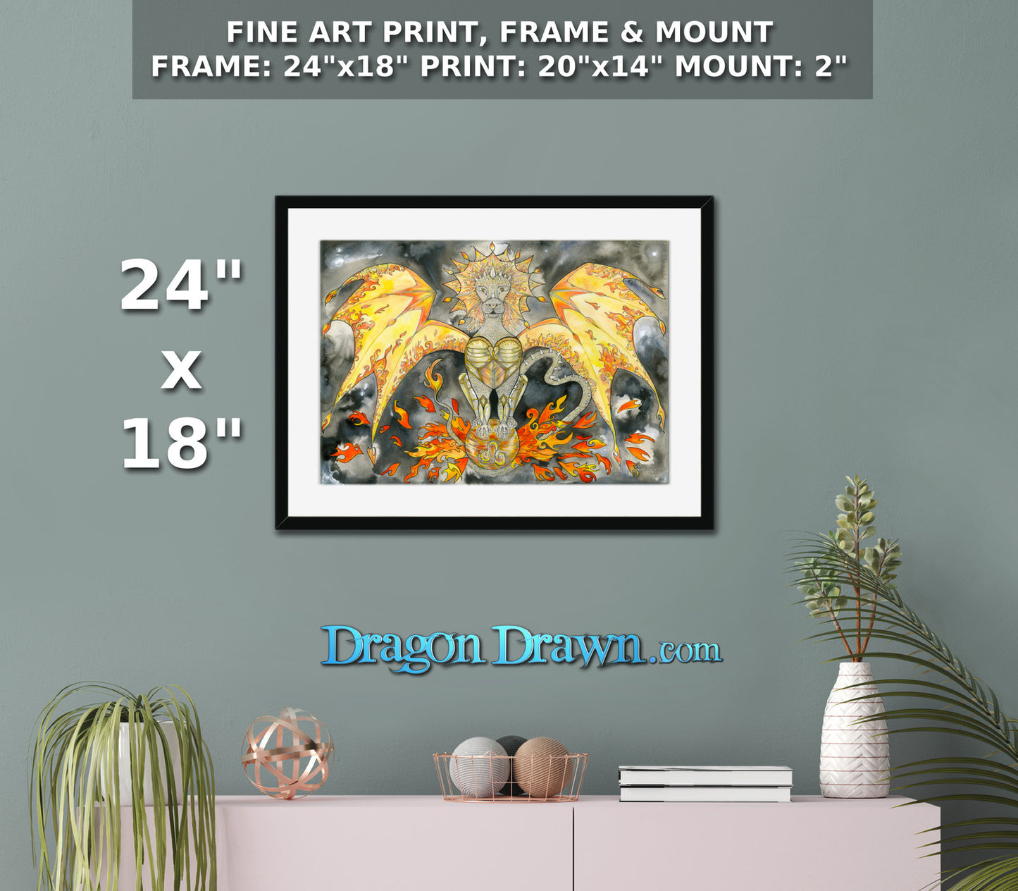 Dragons of Astrologica - Leo Framed & Mounted Print