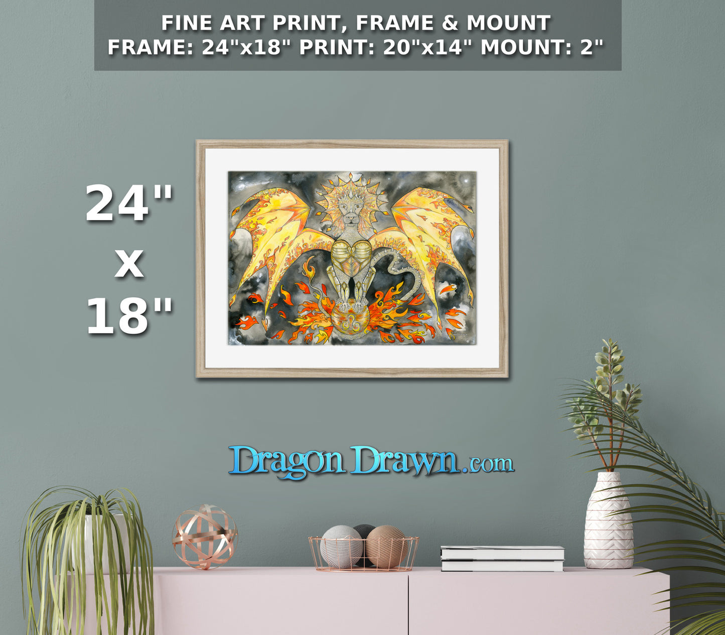 Dragons of Astrologica - Leo Framed & Mounted Print