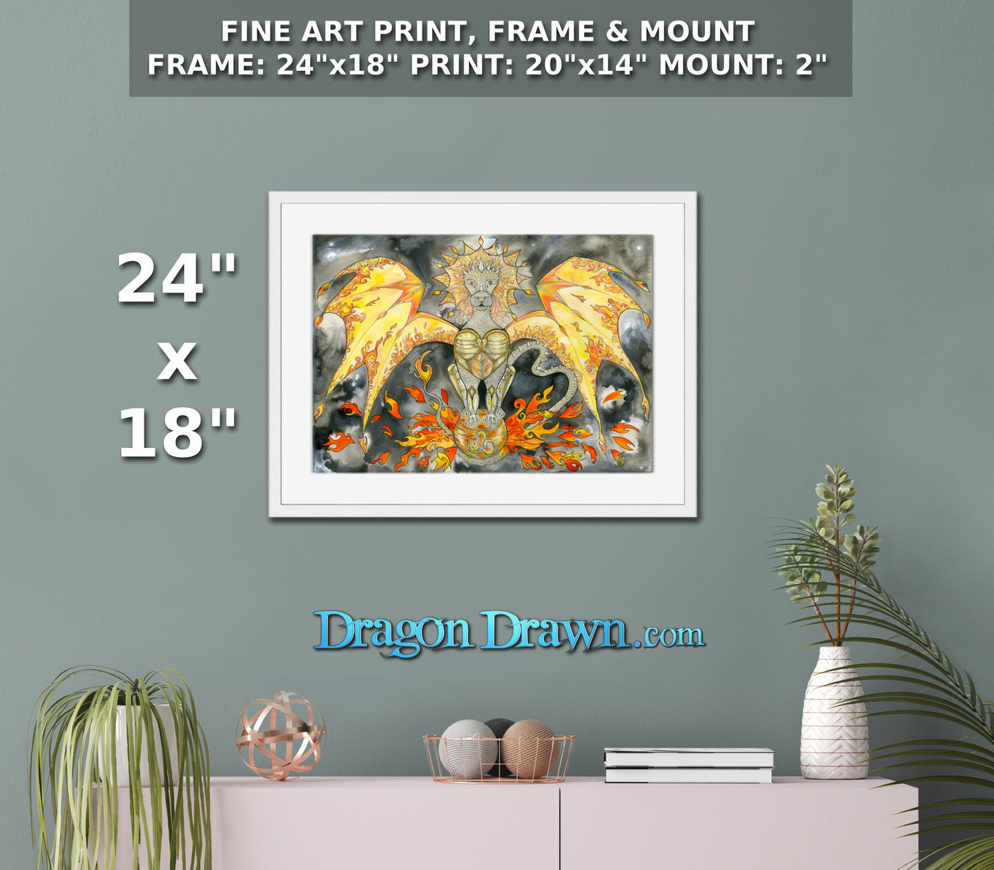 Dragons of Astrologica - Leo Framed & Mounted Print