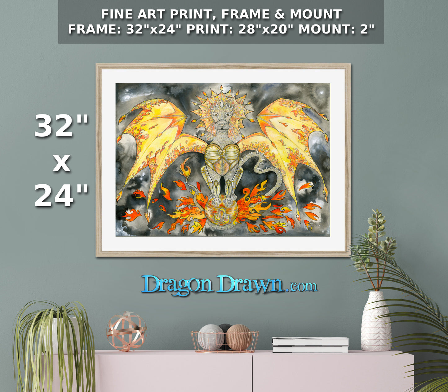 Dragons of Astrologica - Leo Framed & Mounted Print