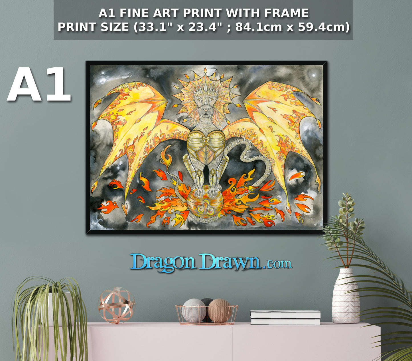 Dragons of Astrologica - Leo Framed Print