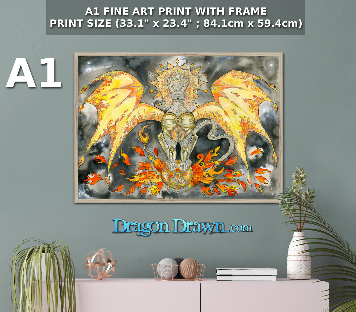 Dragons of Astrologica - Leo Framed Print