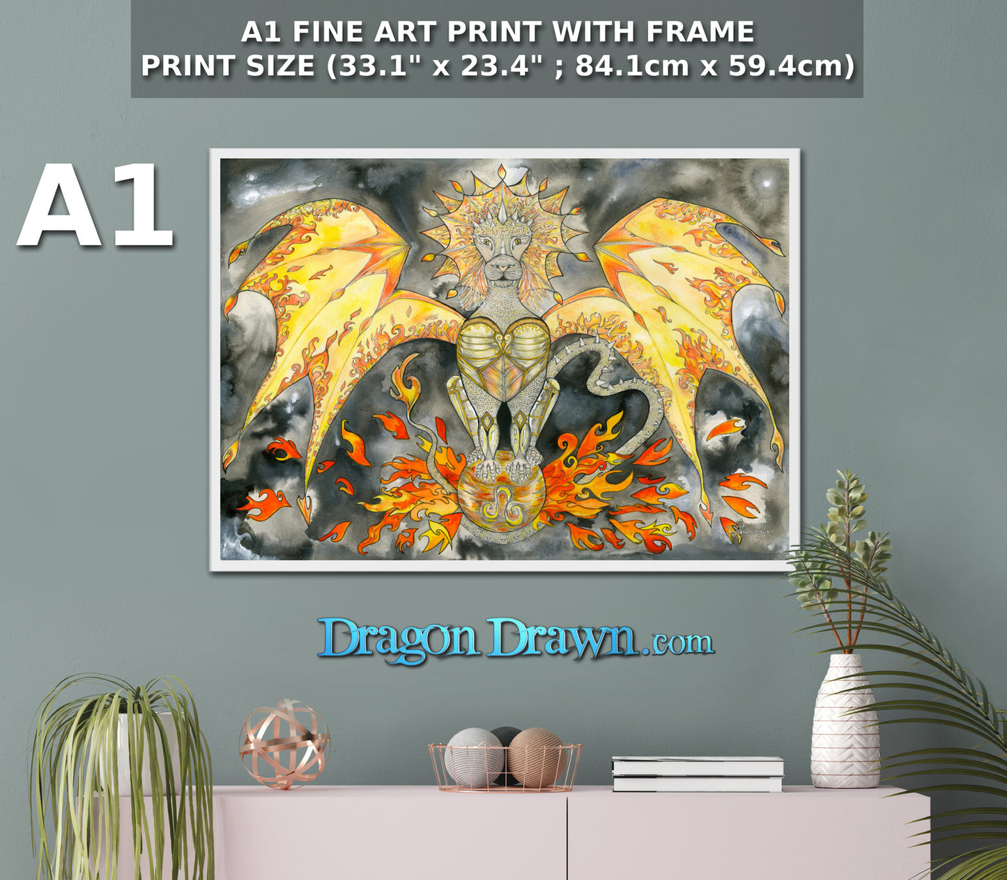 Dragons of Astrologica - Leo Framed Print