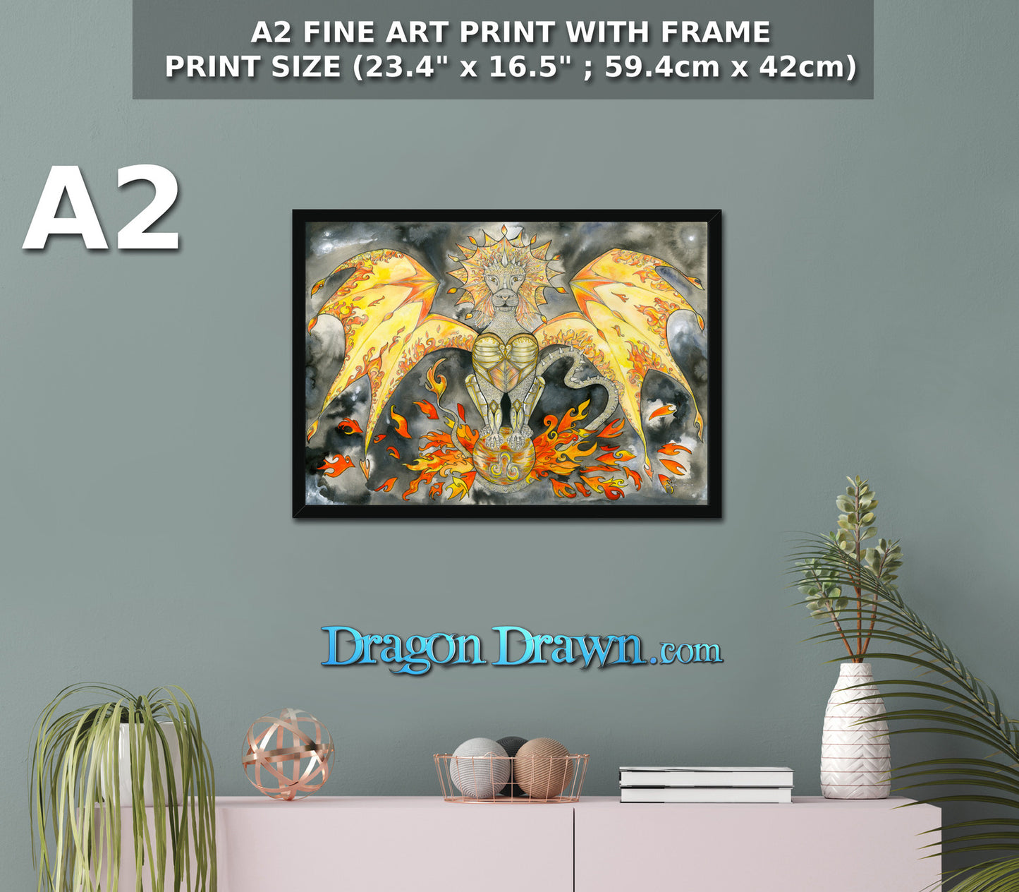 Dragons of Astrologica - Leo Framed Print