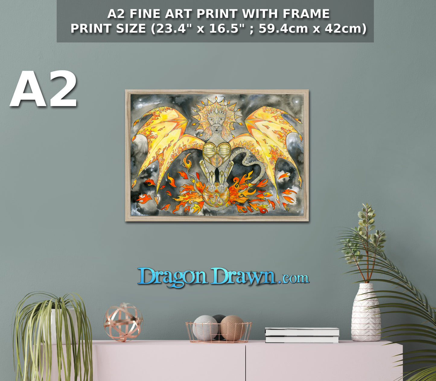 Dragons of Astrologica - Leo Framed Print