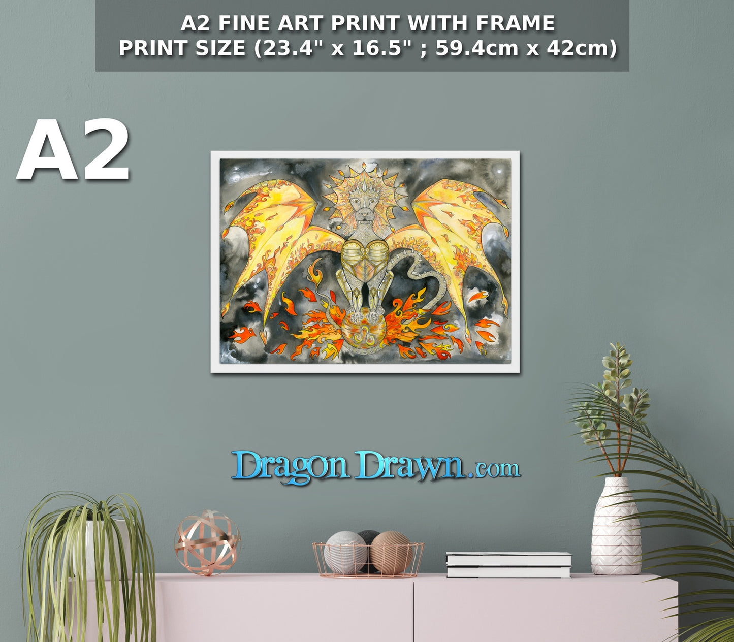 Dragons of Astrologica - Leo Framed Print