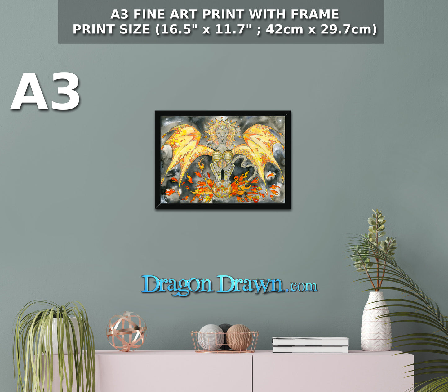 Dragons of Astrologica - Leo Framed Print