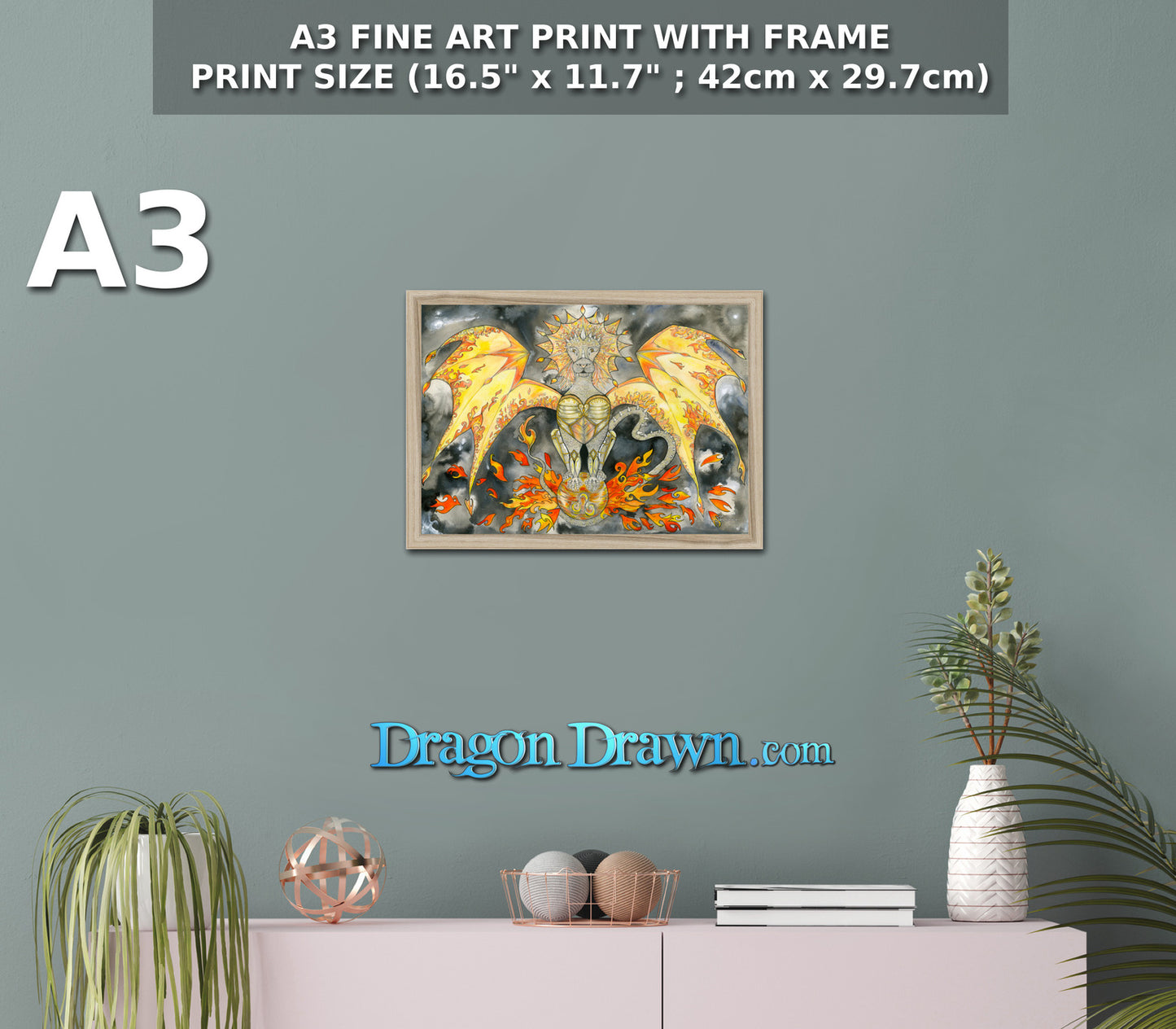 Dragons of Astrologica - Leo Framed Print