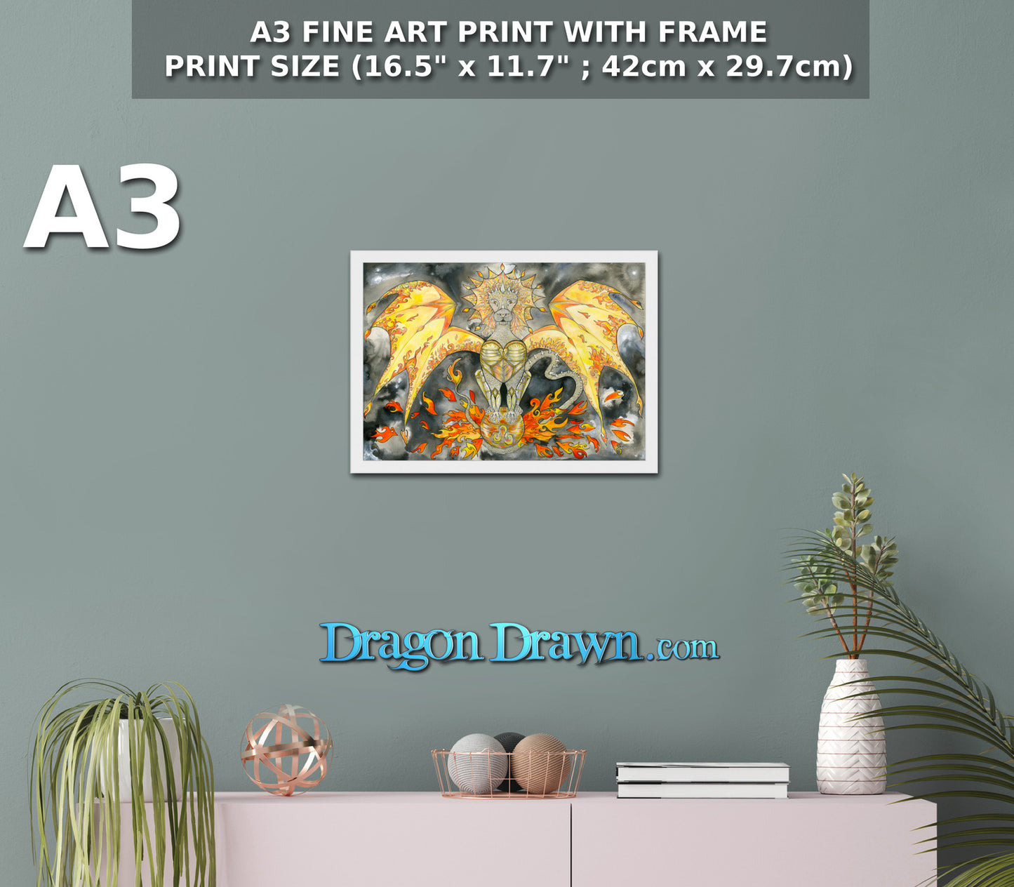 Dragons of Astrologica - Leo Framed Print