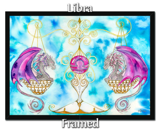 Dragons of Astrologica - Libra Framed Print