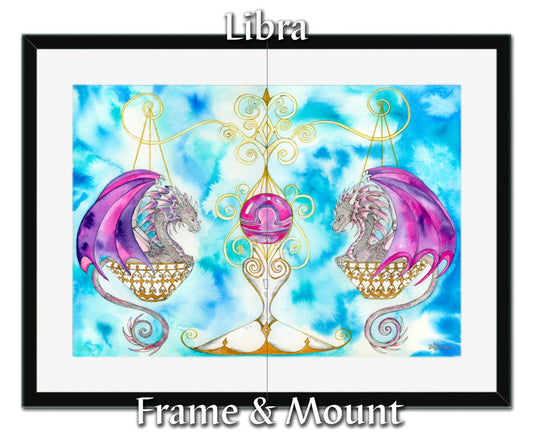 Dragons of Astrologica - Libra Framed & Mounted Print