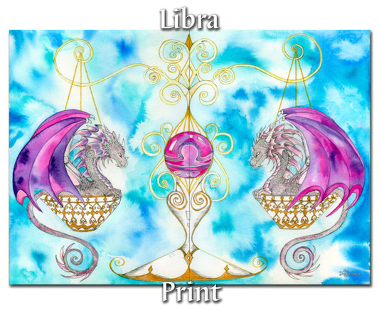 Dragons of Astrologica - Libra Fine Art Print