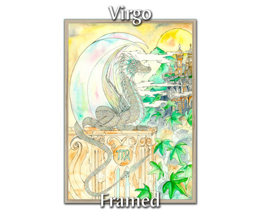 Dragons of Astrologica - Virgo Framed Print