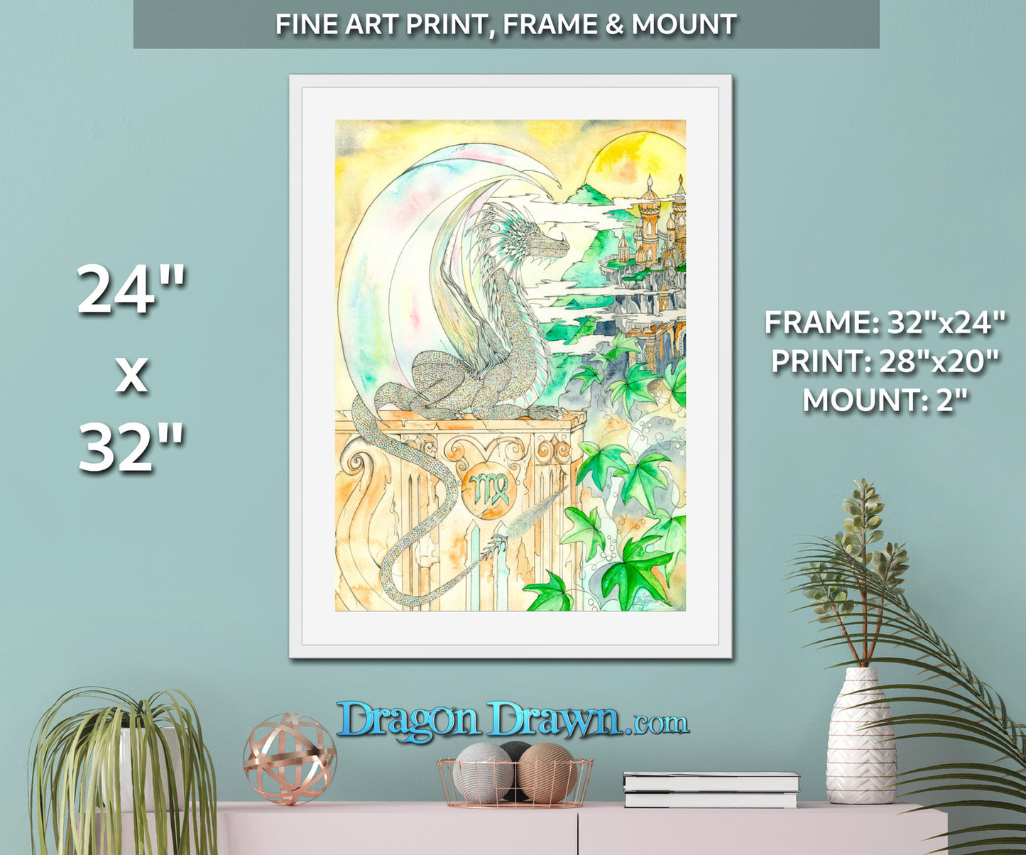 Dragons of Astrologica - Virgo Framed & Mounted Print