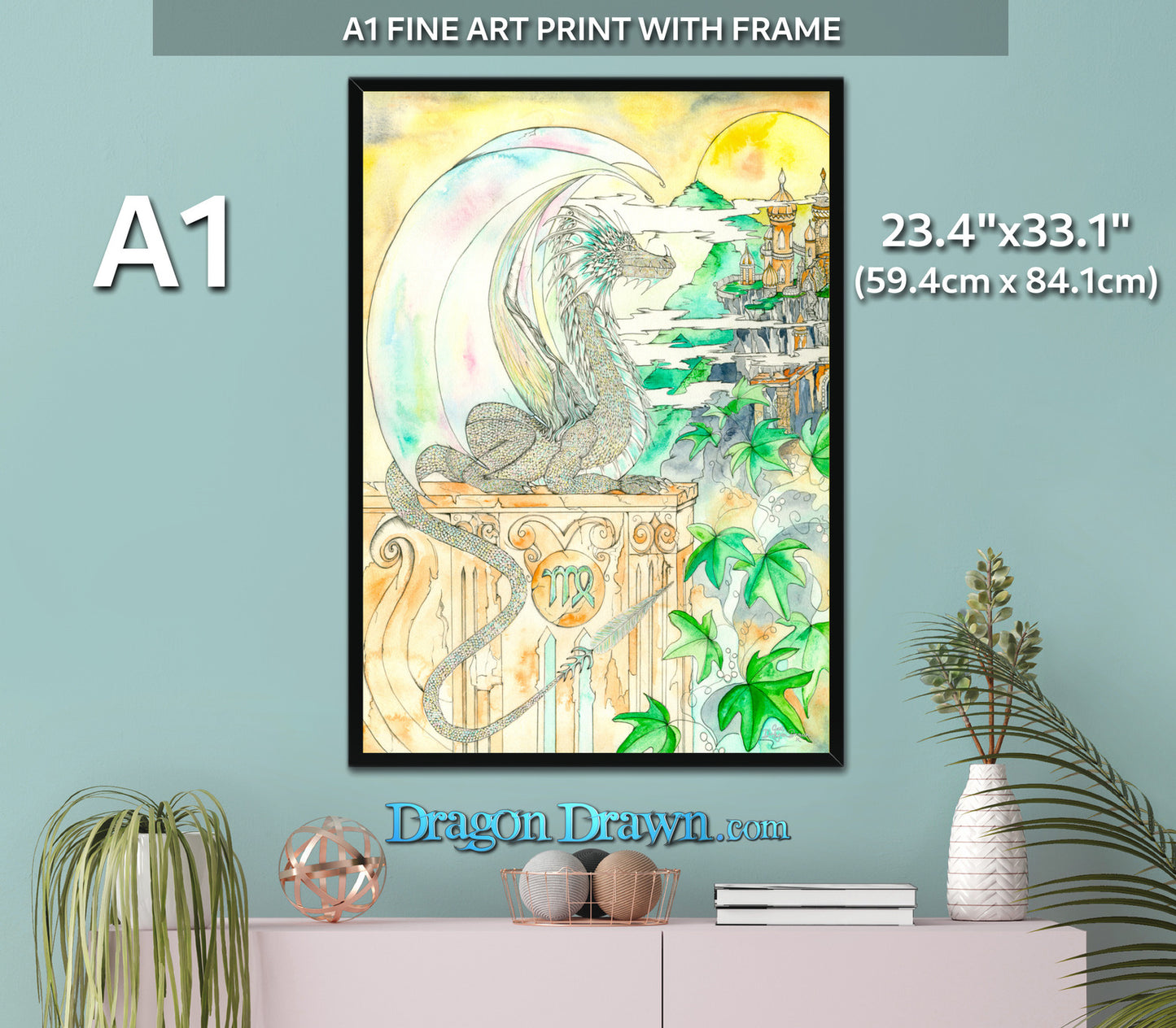 Dragons of Astrologica - Virgo Framed Print