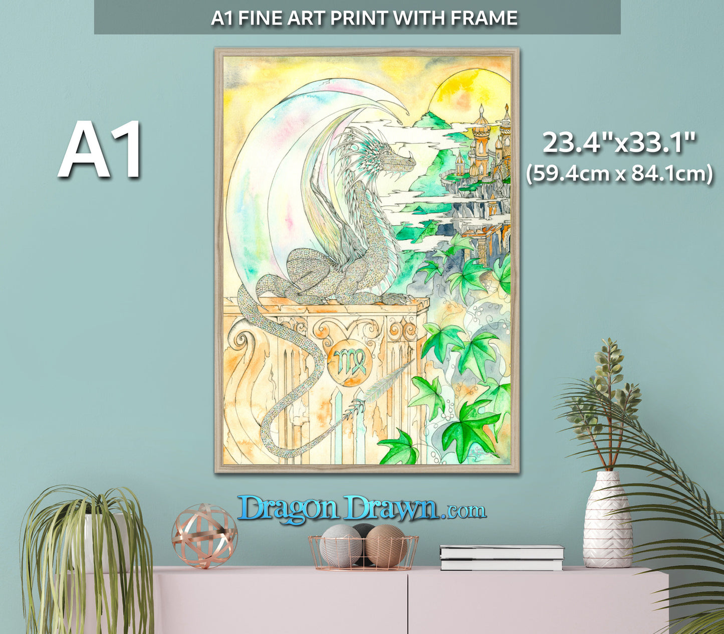 Dragons of Astrologica - Virgo Framed Print