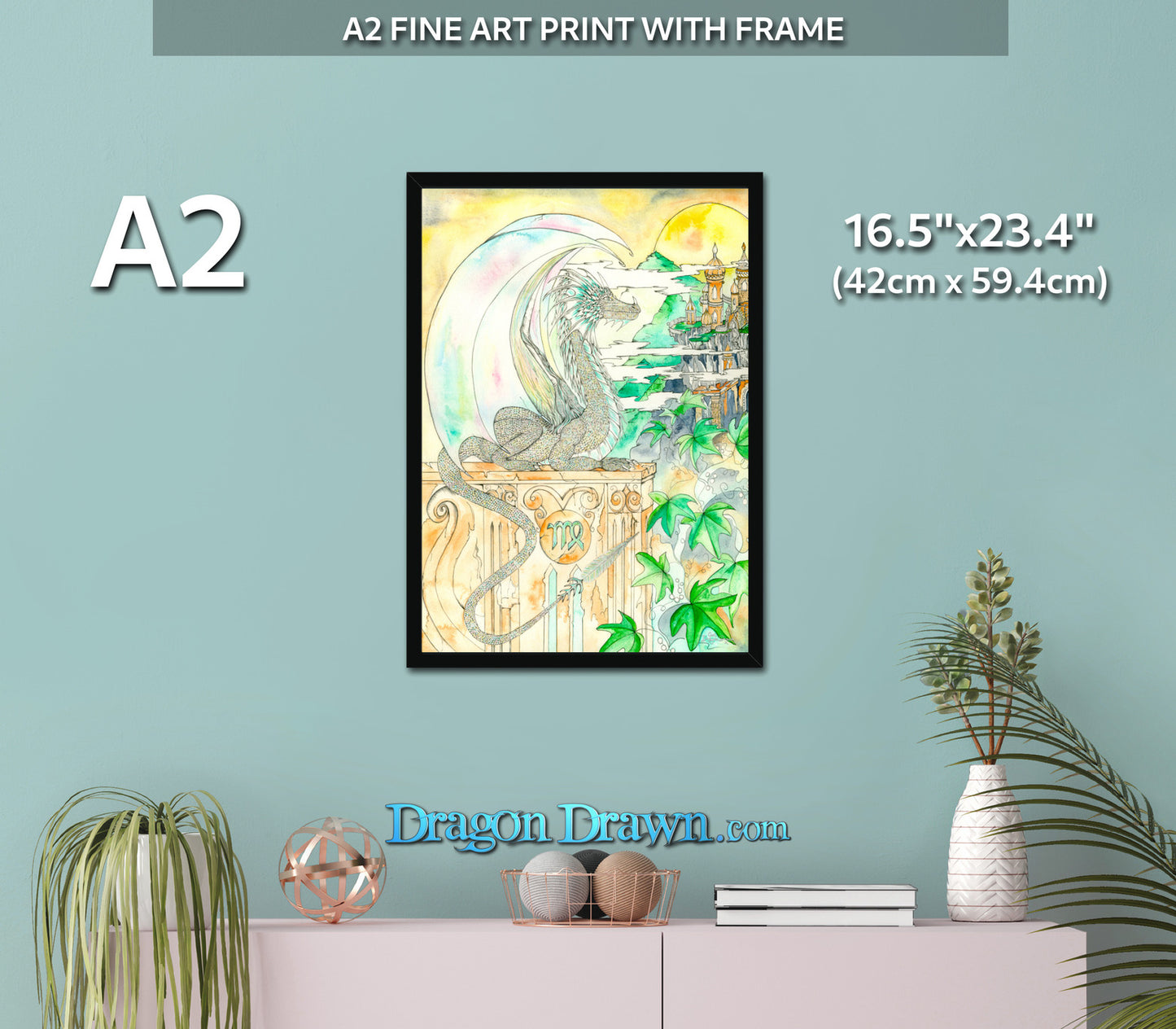 Dragons of Astrologica - Virgo Framed Print