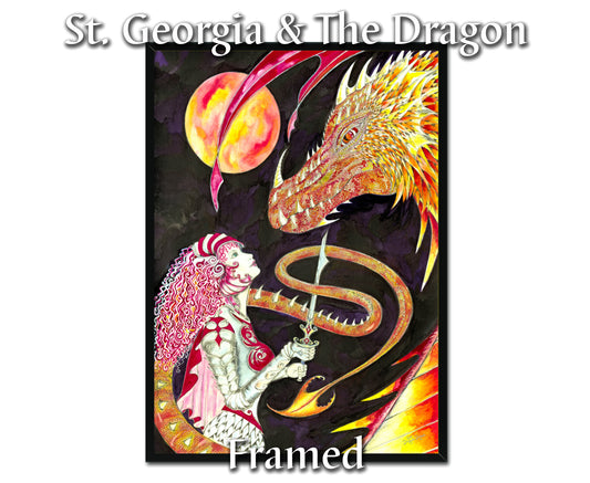 St Georgia And The Dragon Framed Print